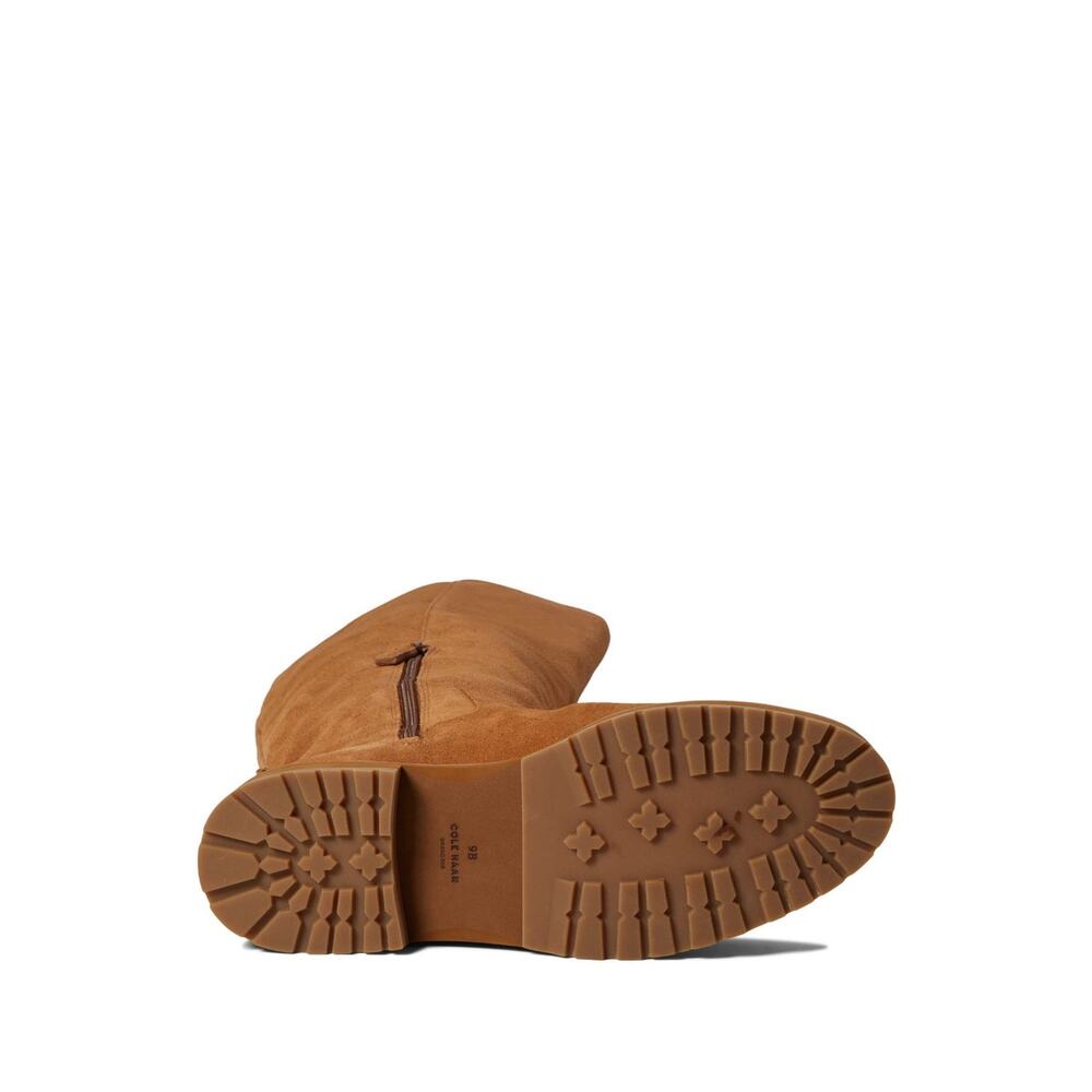 Cole Haan Waterproof Greenwich Tall Boot Golden Honey Suede/Antique size 9 M - Picture 6 of 6